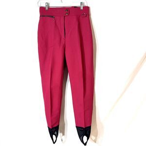 Vintage Schoeller Womens Pink Ski Pants - Skifans Stretch Stirrups - USA